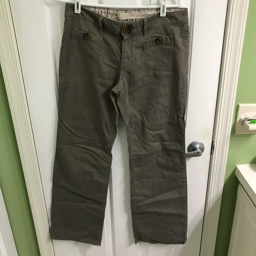 Gray corduroy boot cut pants. Size 6 from Old navy